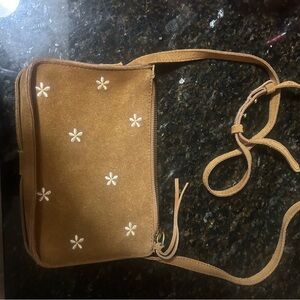 Madewell suede daisy cross body